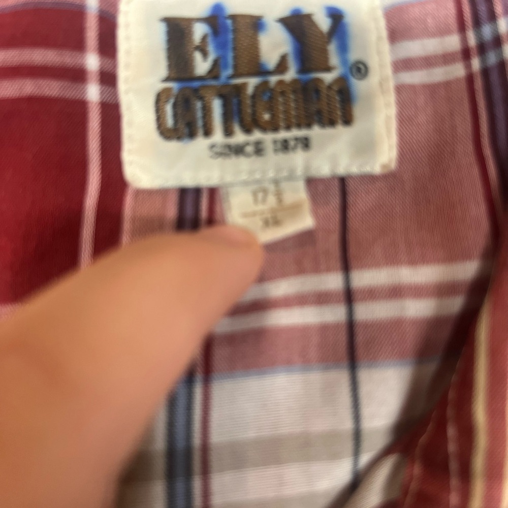 Ely Cattleman Red Plaid pearl snap